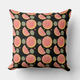 Almofada Jardim de Toranja Verde Fruta Preta