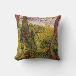Almofada Jardim do Hospital Saint-Paul por Vincent van Gogh