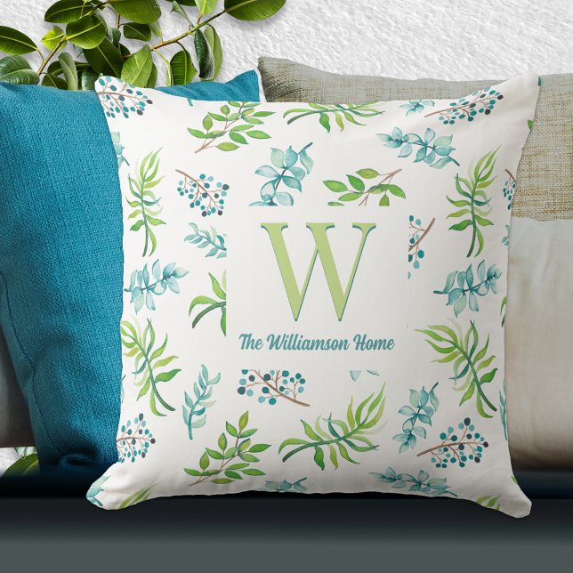 Almofada Jardim Floral Aquarela Bonito Personalizado  (Criador carregado)