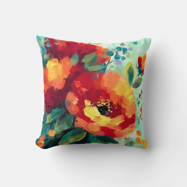 Almofada Jardim Floral Bloom Vibrant (Frente)