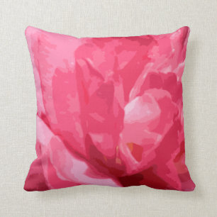 Almofada Jardim floral da aguarela cor-de-rosa do