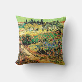 Almofada Jardim Florido com Caminho por Vincent van Gogh