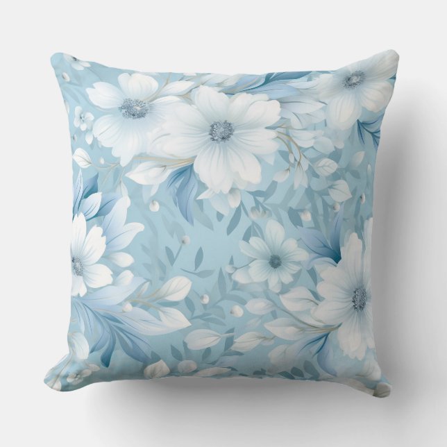 Almofada Jardim Glacial Botânico de inverno (Frente)