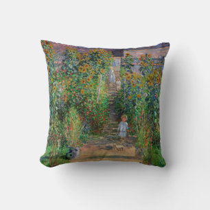 Almofada Jardim Monet Vetheuil Pintura Impressionista