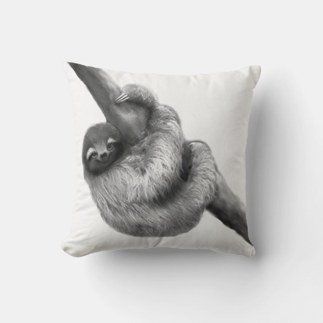 Almofada Jaritataca e travesseiro reversíveis da preguiça (Frente)