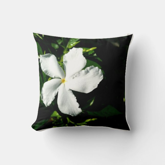 Almofada Jasmim com roda branca à luz do sol (Frente)