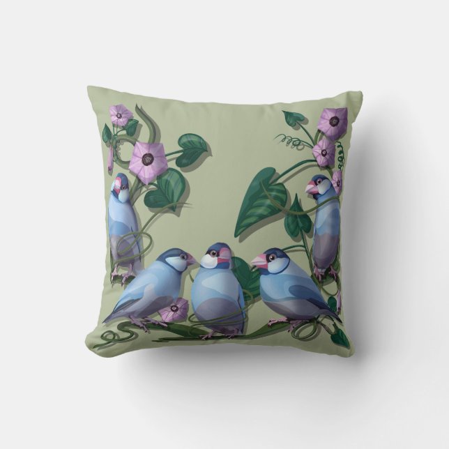 Almofada Java sparrows  (Frente)