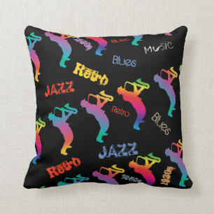 Almofada Jazz Musicians Retro Blues Music POP ART