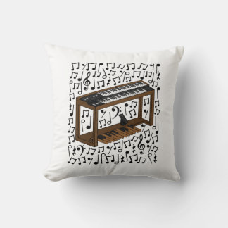 Almofada Jazz Organ Musical Notes, Professora de Música Org