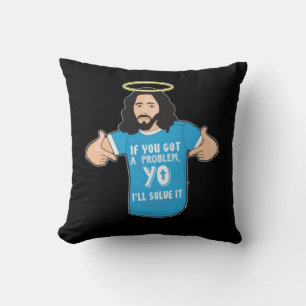 Almofada Jesus Camisa Cristã Engraçado Meme Eu Resolverei