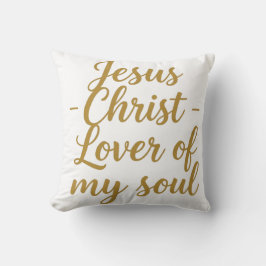 Almofada Jesus Christ Lover of My Soul Throw Pillow - 16x16