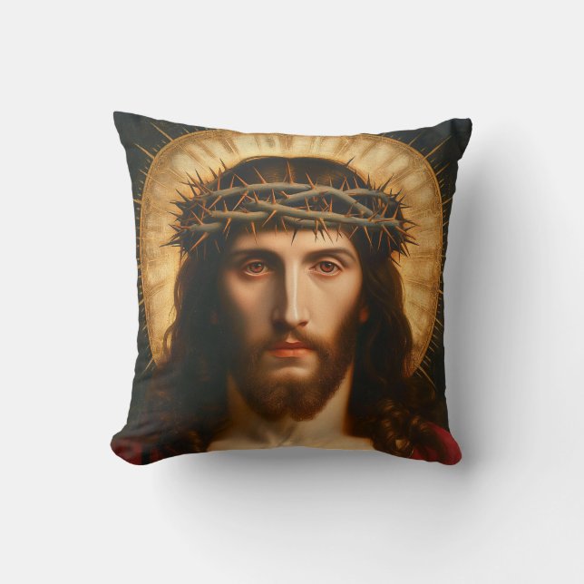 Almofada Jesus Cristo | Arte Religiosa Cristã (Frente)