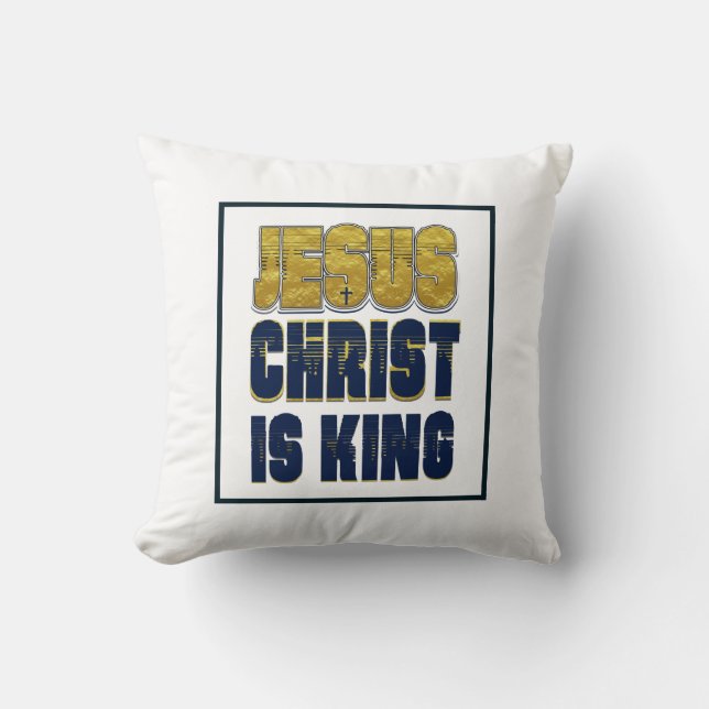 Almofada Jesus Cristo é Rei (Frente)
