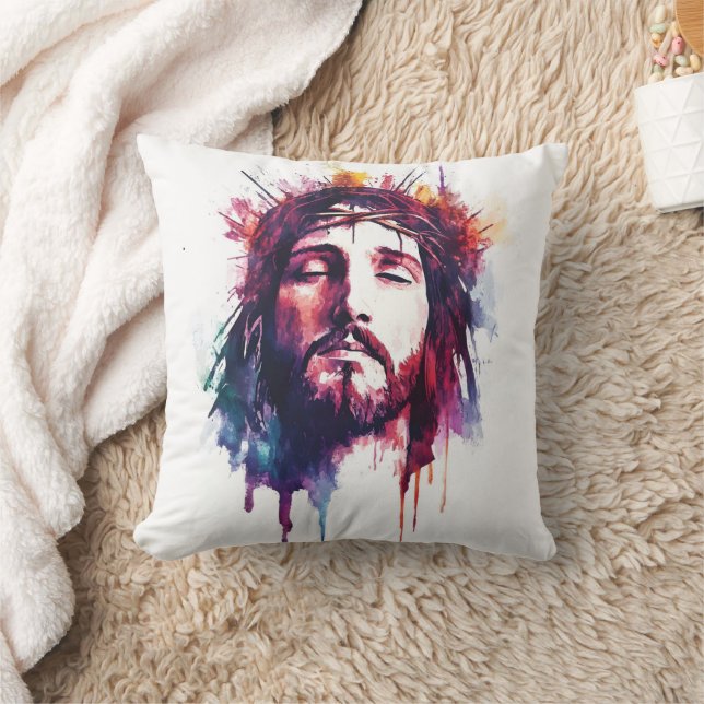 Almofada Jesus Cristo Tradicional Católico Travesseiro em C (Cobertor)