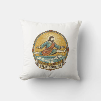 Almofada Jesus Derrubou Sabão Molhado Escorrendo No Chão Do