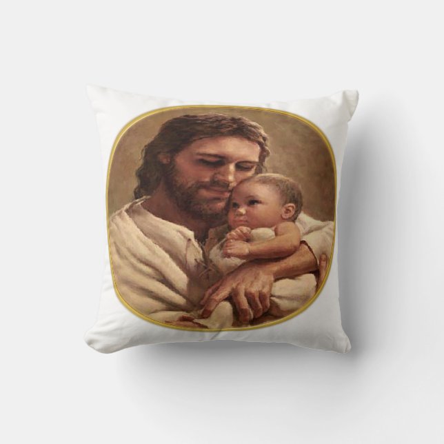 Almofada Jesus e criança (Frente)