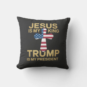 Almofada Jesus É Meu Rei, Trump É Meu Presidente
