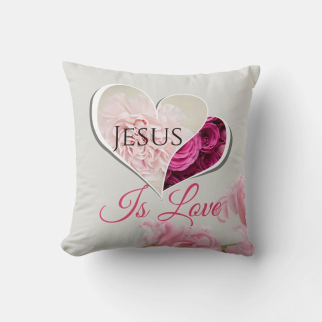 Almofada Jesus é Travesseiro de Amor (Frente)