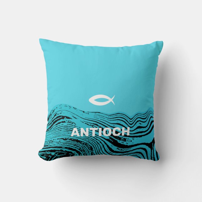 Almofada Jesus Fish Wavy Watts (Frente)