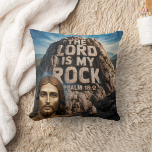 Almofada Jesus, Minha Pedra da Idade O Senhor É Minha Pedra