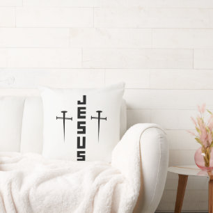 Almofada JESUS Nail Cross Christian Faith Para Crenças