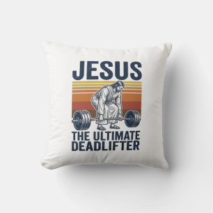 Almofada Jesus O Levantador de Peso Definitivo Camiseta de 