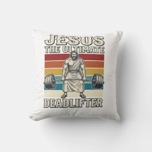 Almofada Jesus O Levantador de Peso Definitivo Desenho Veto