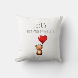 Almofada Jesus Põe Um Sorriso No Meu Travesseiro Decorativo