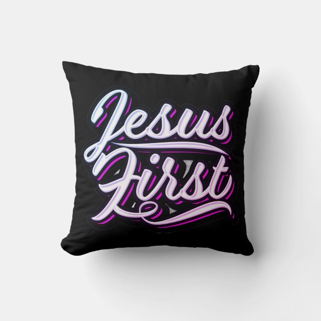 Almofada Jesus Primeiro Pinos e Púrpura (Frente)