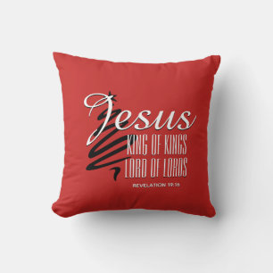 Almofada JESUS REI DOS KINGS Escritura Cristã de Natal