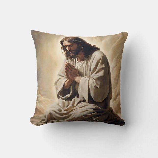 Almofada Jesus Rezando Travesseiro decorativo (Frente)