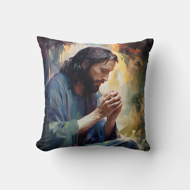Almofada Jesus Rezando Travesseiro decorativo (Frente)