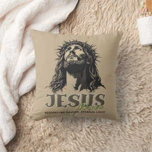Almofada Jesus Risen - O bege artístico Cristo