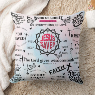 Almofada Jesus salva - uma mensagem de fé e redenção