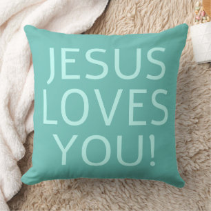 Almofada Jesus te ama   Água verde e chá leve