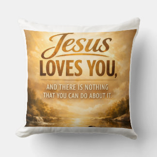 Almofada Jesus Te Ama • Encorajamento Cristão •