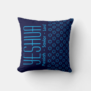 Almofada Jesus YESHUA Messias Salvador Lorde BLUE