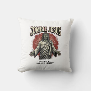 Almofada Jesus Zumbi Gravura Antiga Design de Camiseta Engr