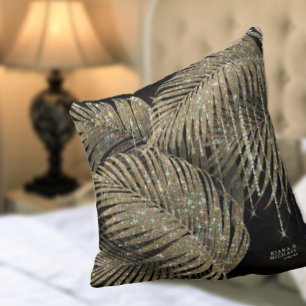 Almofada Jewel Palm Leaf Dourado ID830