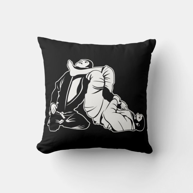 Almofada jiu jitsu martial art fighter fight vector (Frente)