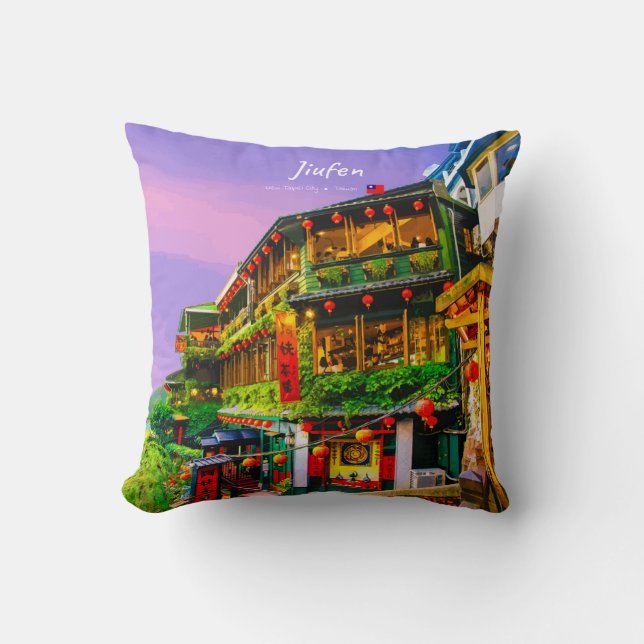 Almofada Jiufen, Taiwan - Antiga Casa de Chá (Frente)