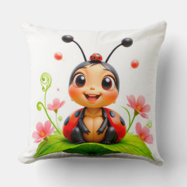 Almofada Joaninha de desenho animado adorável