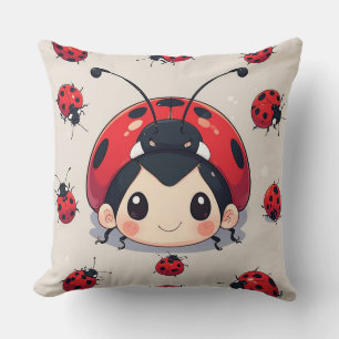 Almofada Joaninha Kawaii Infantil Desenho Animado Caprichos