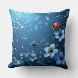 Almofada Joaninha Vívida em Flor em Flor