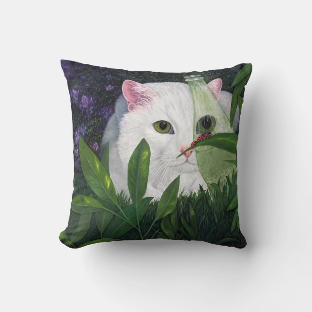 Almofada Joaninhas e gato (Frente)