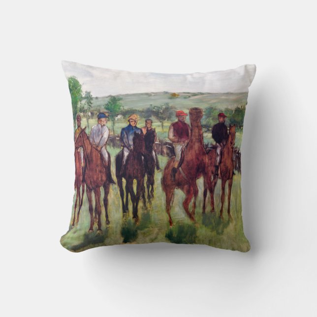 Almofada Jockeys e Race Horses, Edgar Degas (Frente)