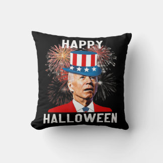 Almofada Joe Biden Feliz Halloween Para Diversão Em Julho