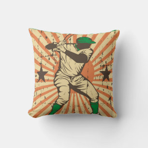 Almofada Jogador de beisebol do Retro Vintage Classic Star