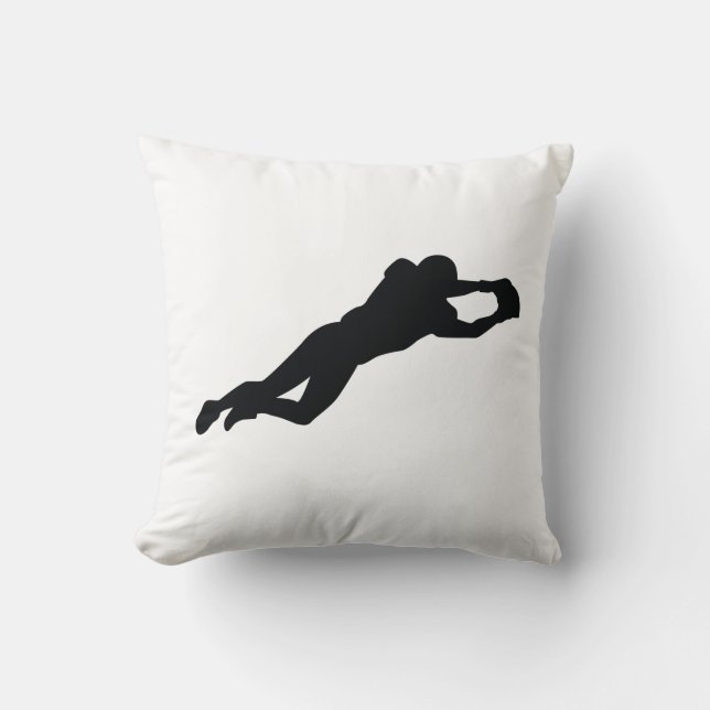 Almofada Jogador de futebol Black Silhouette (Frente)