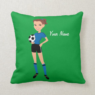 Almofada Jogador de futebol da menina personalizado